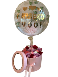 Load image into Gallery viewer, Two-Tiered Floral Box w/ Balloon
